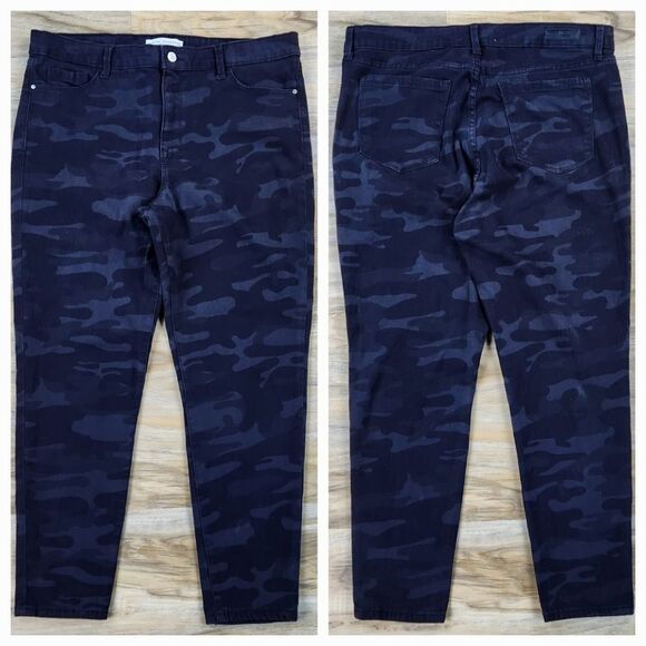 🔸️Social Standard Black Camouflage Slim Fit Skinny Ankle Jeans Size 14/32 - Picture 11 of 14